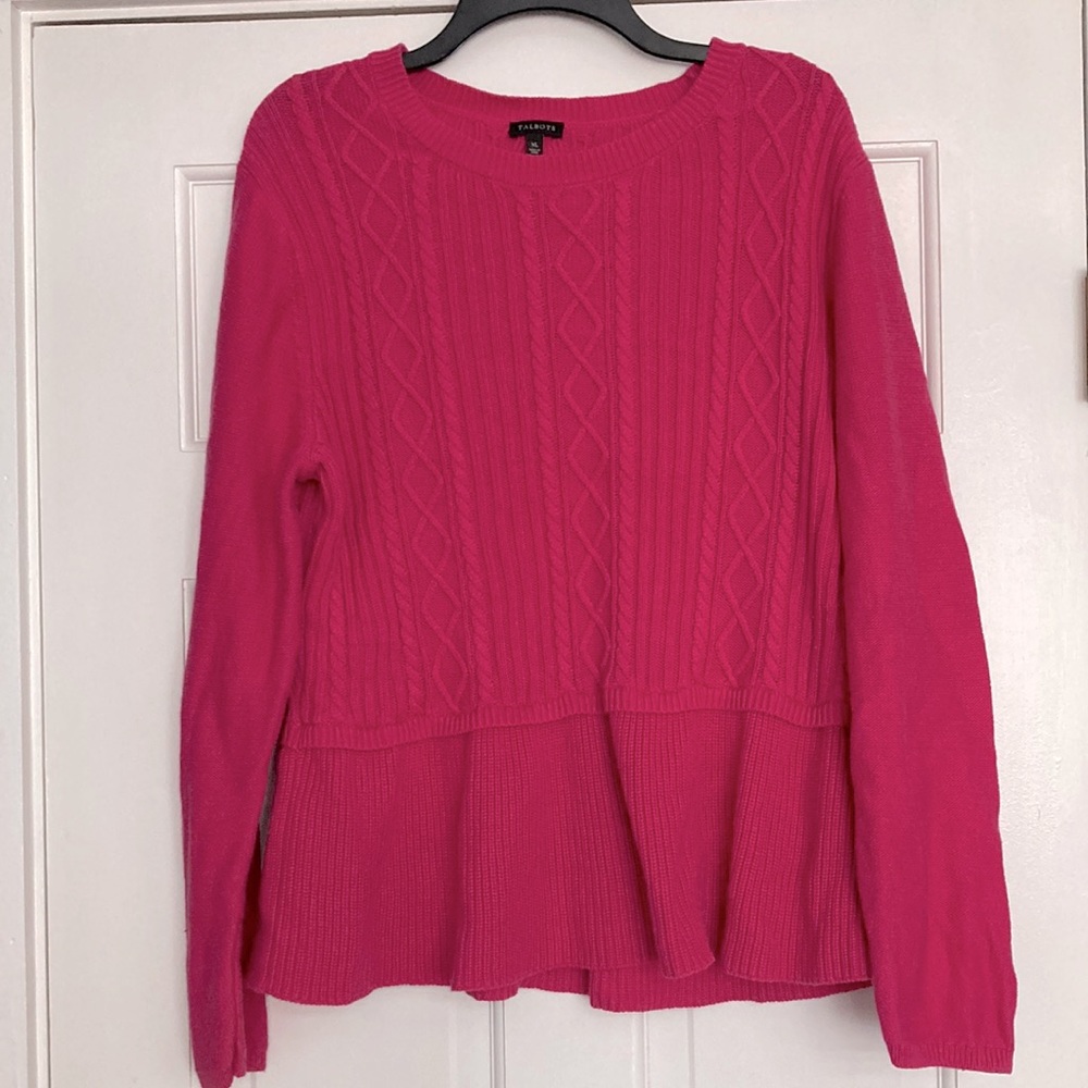 Magenta Talbots Peplum Sweater